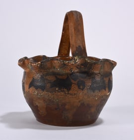 Decorated Pottery Basket