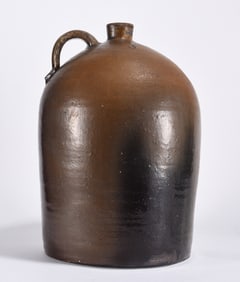 Brown Pottery Jug Marked