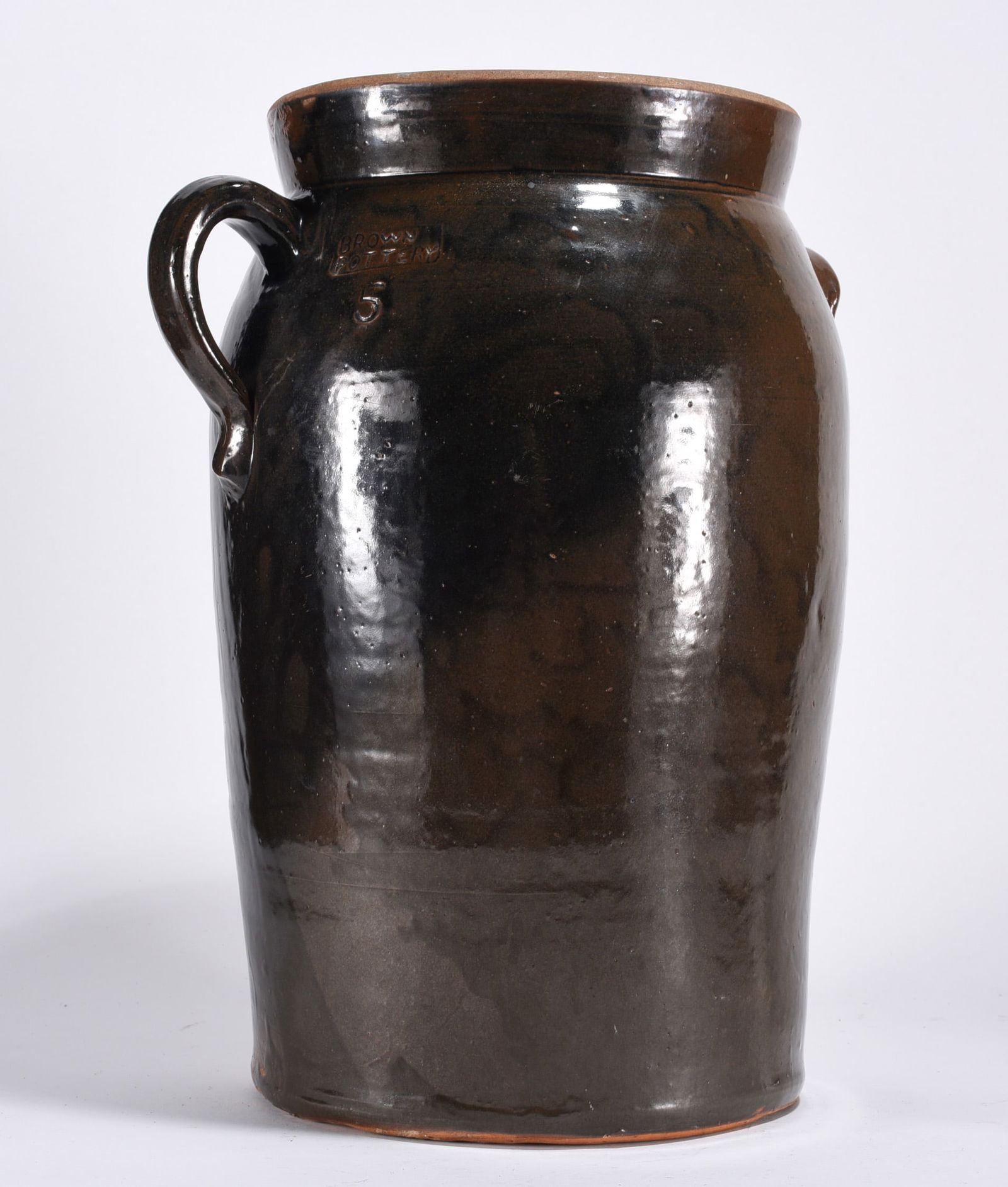 "Brown Pottery" Storage Jar (1 of 4)