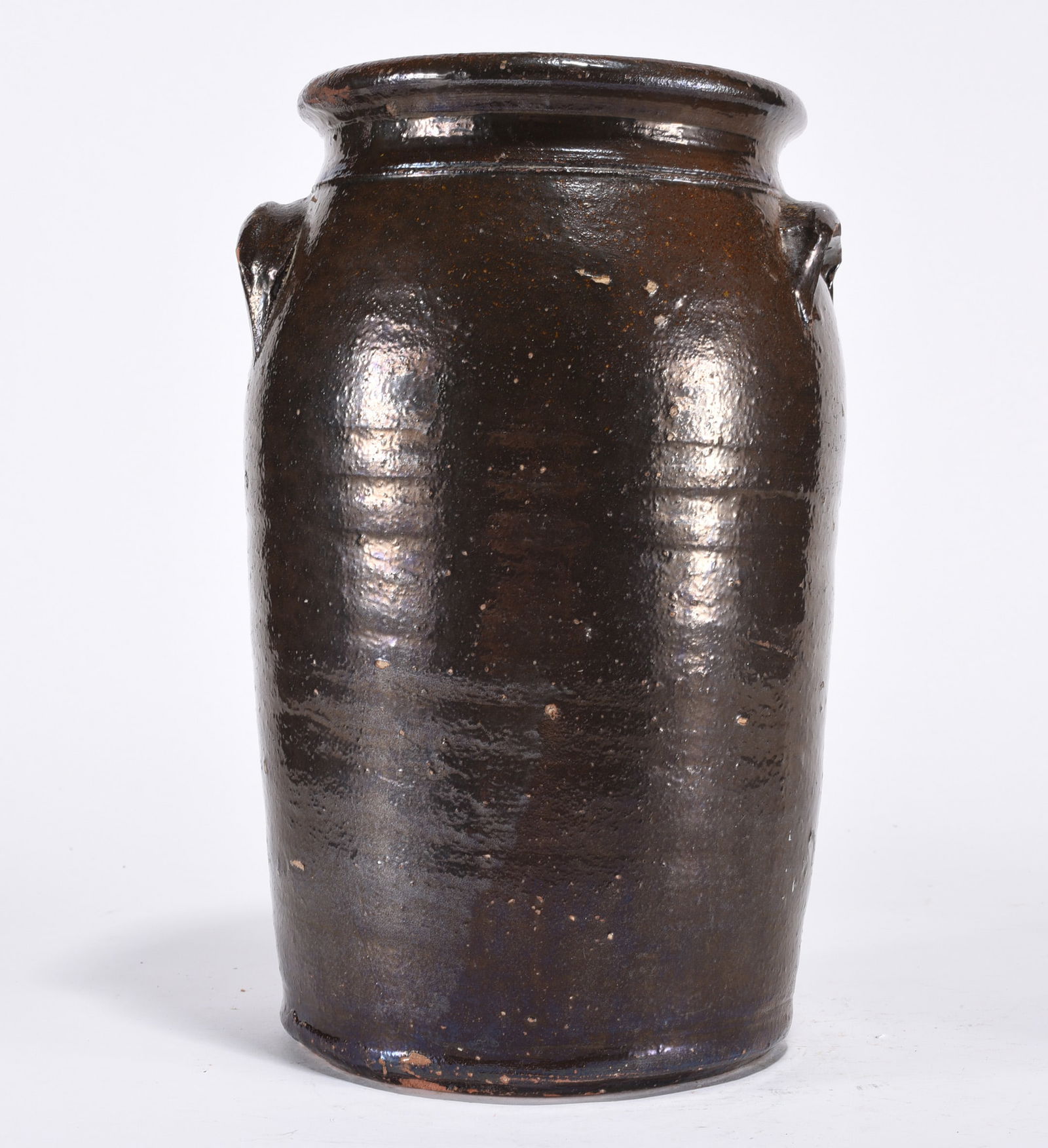 Storage Jar: Storage jar. Brown. Blue rutile.