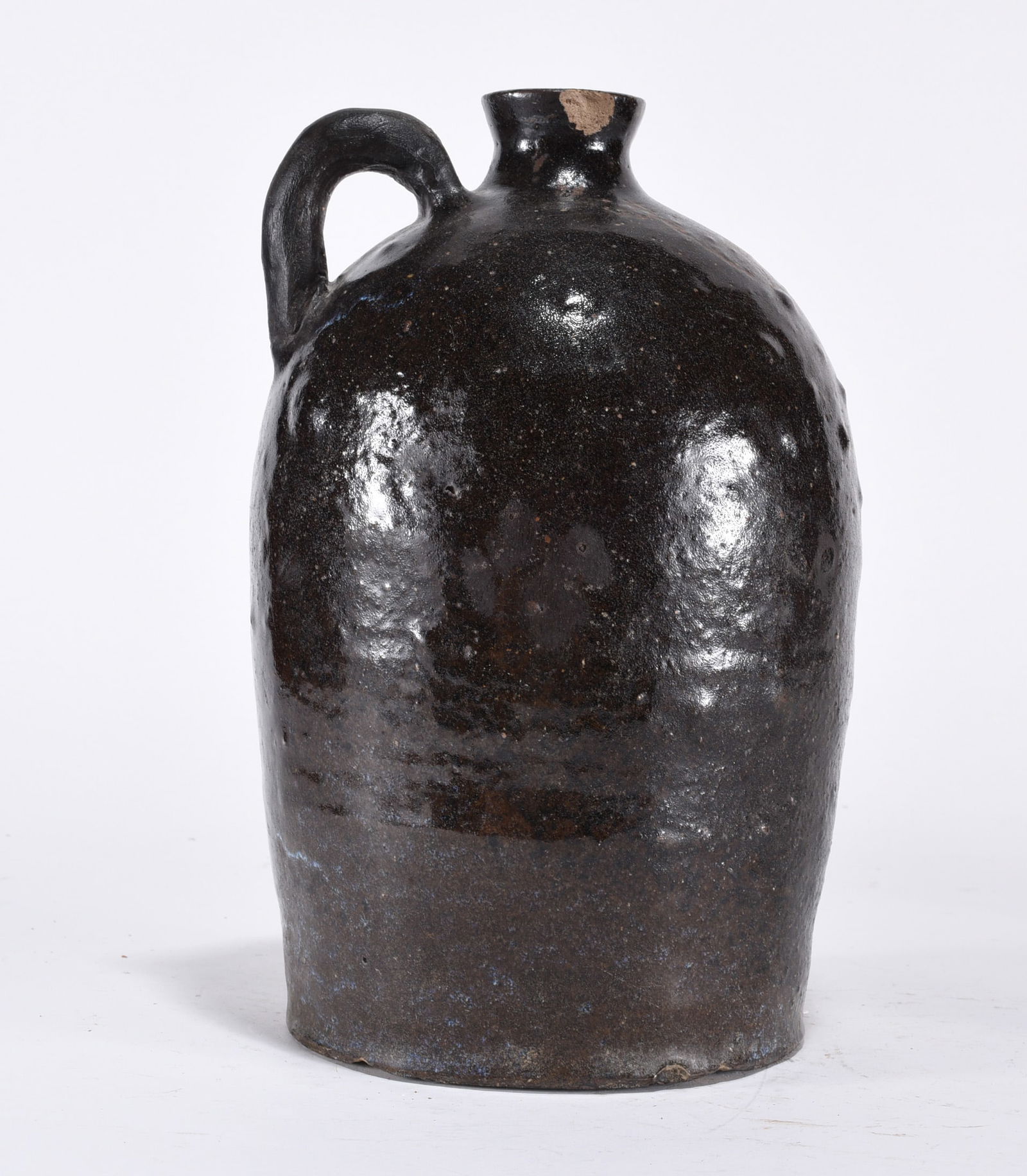 Pottery Jug: Pottery jug. Blue rutile.