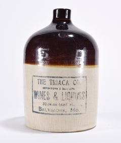 Baltimore, Maryland Liquor Pottery Jug