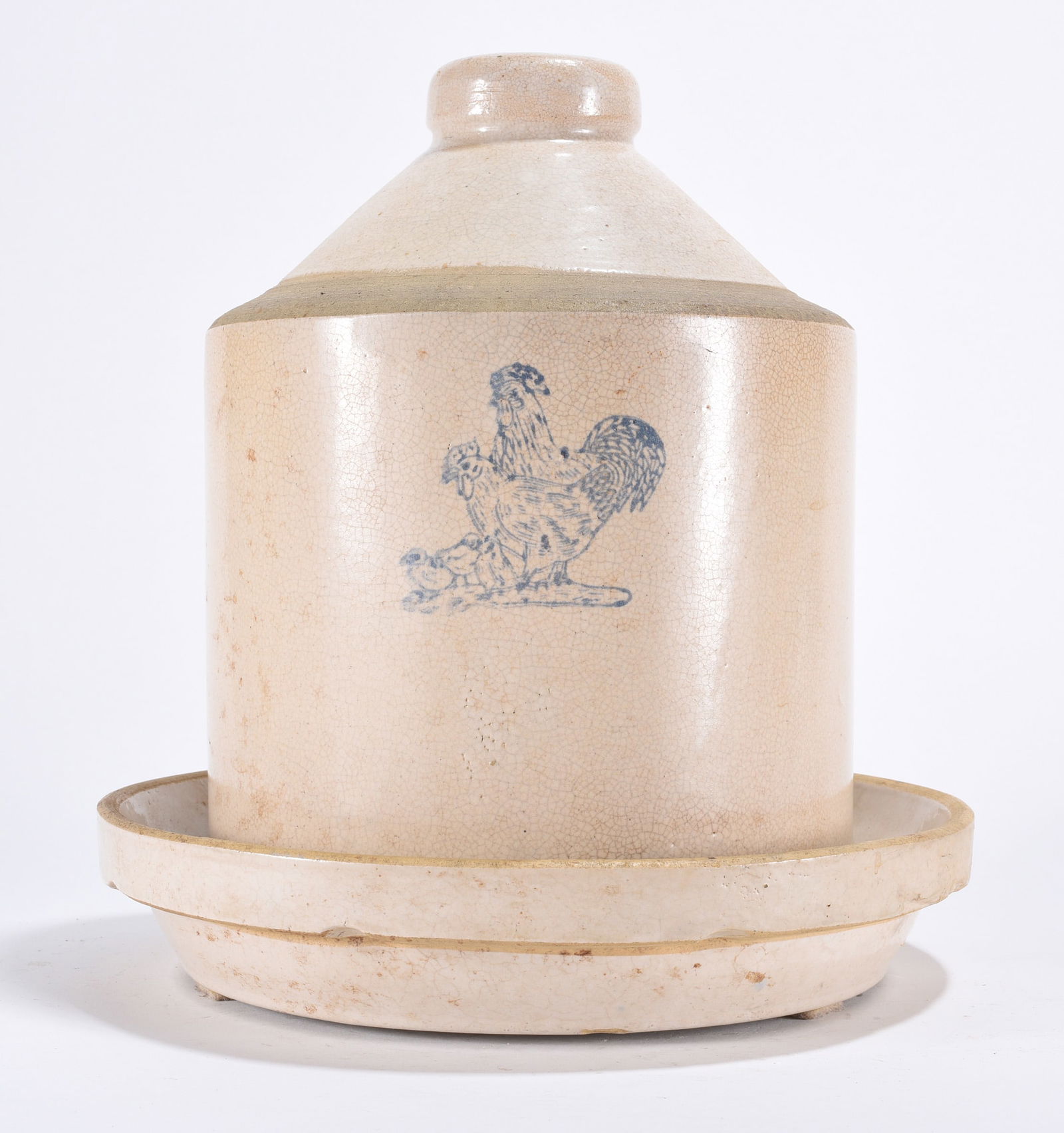 Blue Stoneware Chicken Waterer (1 of 7)