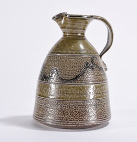 Pottery Pitcher Incised Design