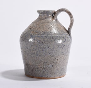 Stamped and Signed Virginia Pottery Jug