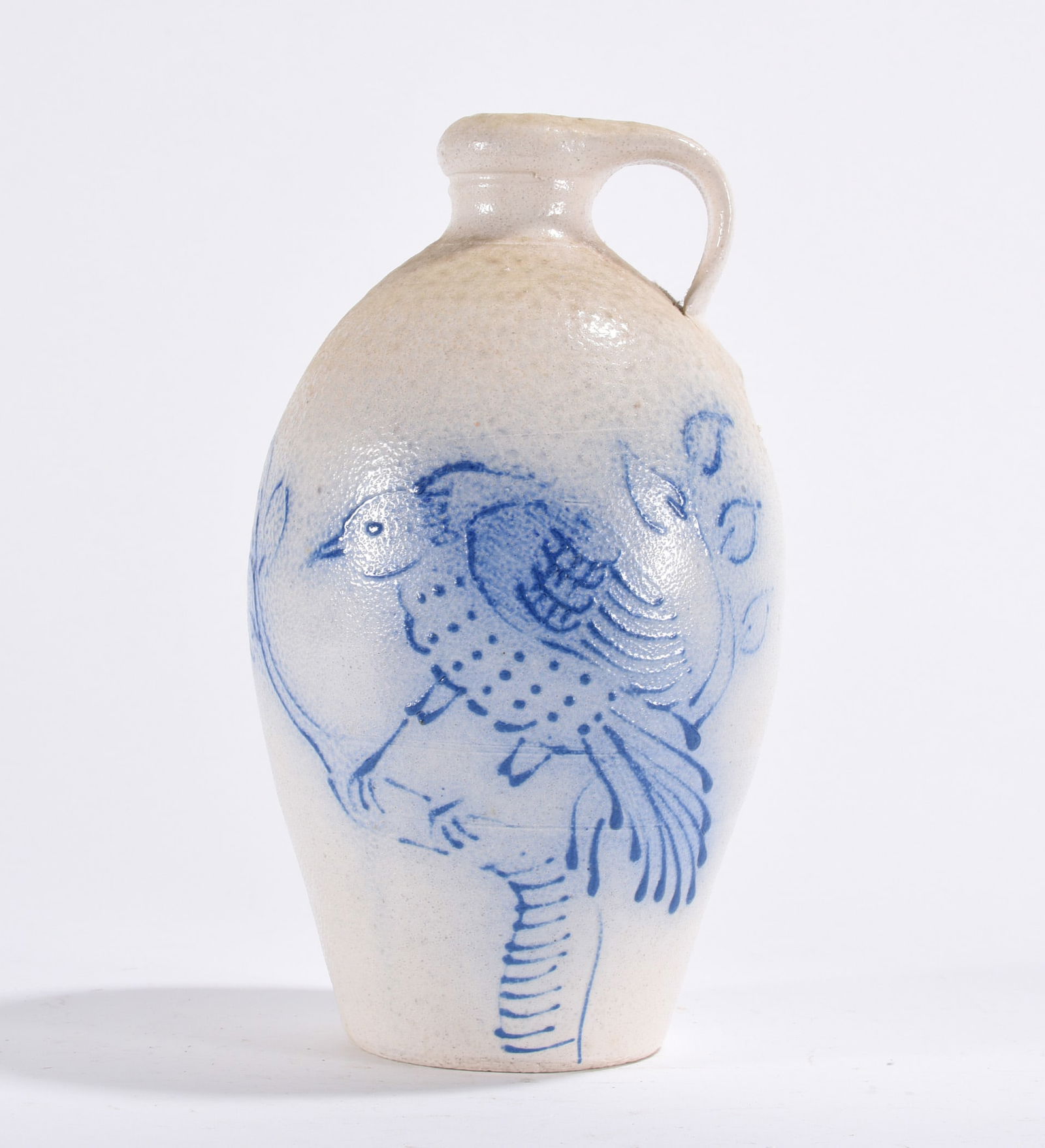 Blue Bird Pottery Jug - Signed (1 of 3)