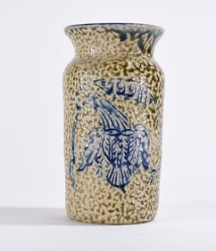 Pottery Jar with American Eagle - Signed