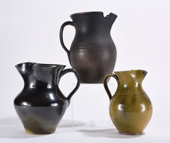 Three Pottery Pitchers