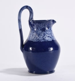 Signed Pottery Pitcher - Large handle