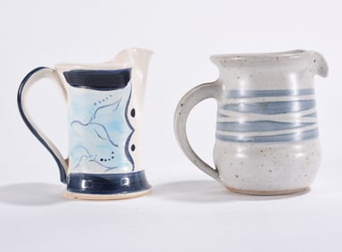 Two Miniature Pottery Pitchers