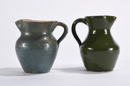 Two Miniature Pottery Pitchers
