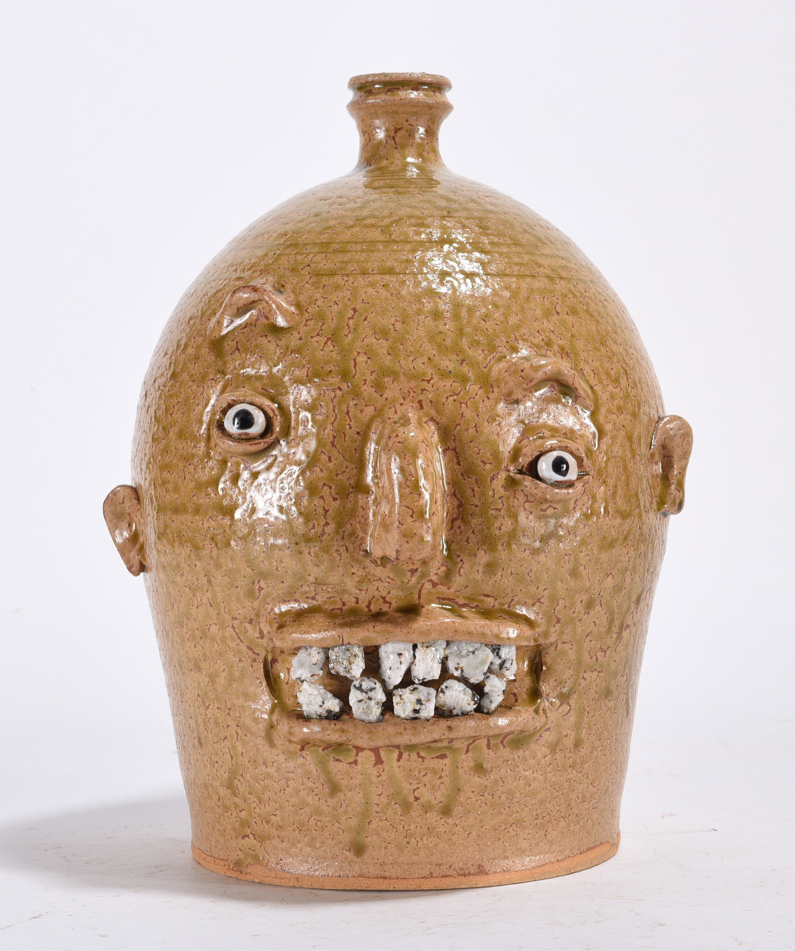 Marvin Bailey Rock Tooth Face Jug: Marvin Bailey Rock Tooth Face Jug