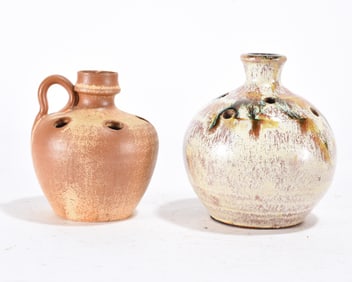 North Carolina Pottery Flower Frogs