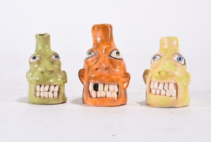 Stacy Lambert Miniature Face Jug Group