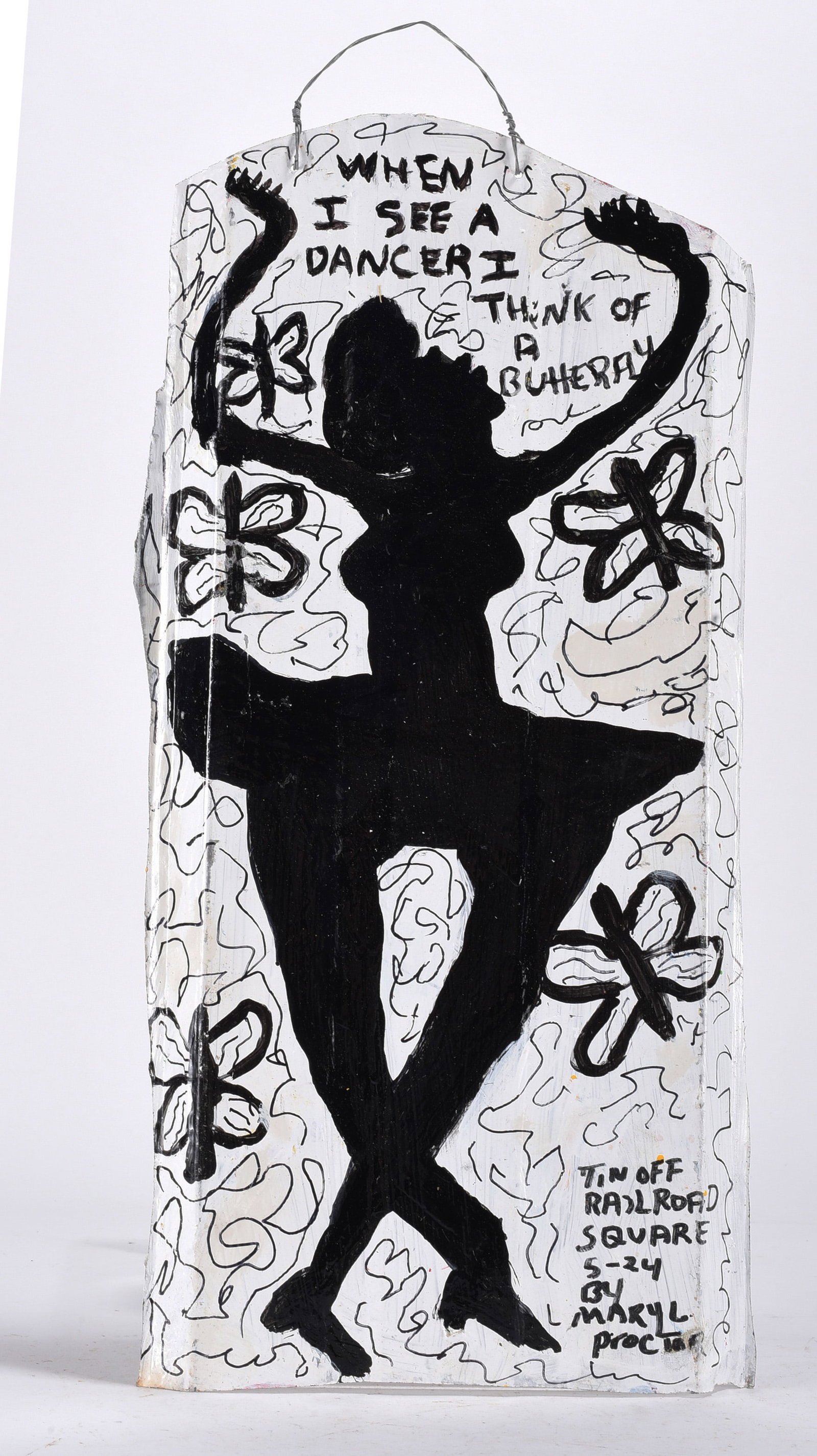 Mary Proctor Folk Art Painting: Mary Proctor Folk Art Painting. Folk artist living in FL. Mary has a folk art garden at her home and paints mostly on roof tin, doors, and wood.