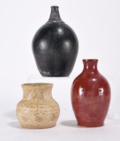 North Carolina Pottery Vase Group