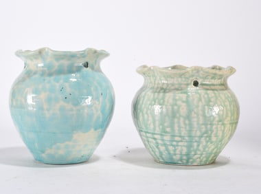 North Carolina Pottery Hanging Flower Vases