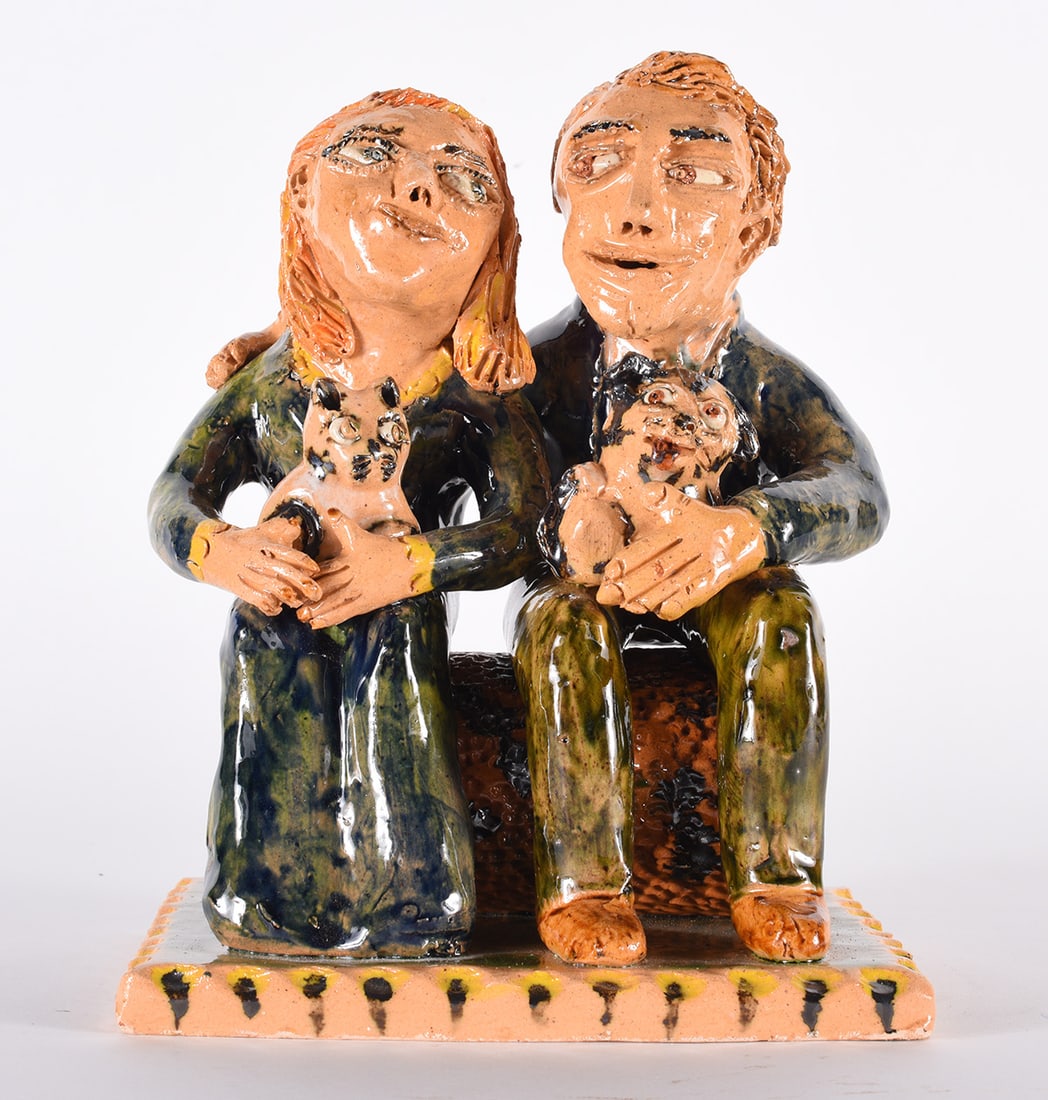 Billy Ray Hussey Pottery Figural: Billy Ray Hussey Pottery Figural