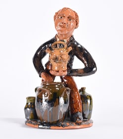 Billy Ray Hussey Pottery Figural of Thomas Chandler