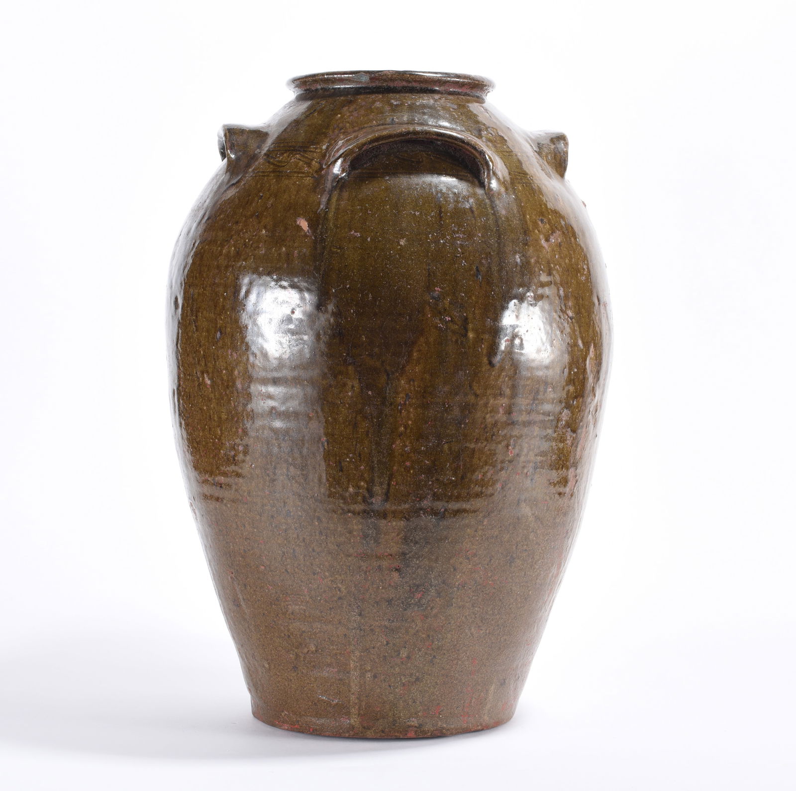 RARE 4 Handled Catawba Valley Storage Jar: RARE 4 Handled Catawba Valley Storage Jar