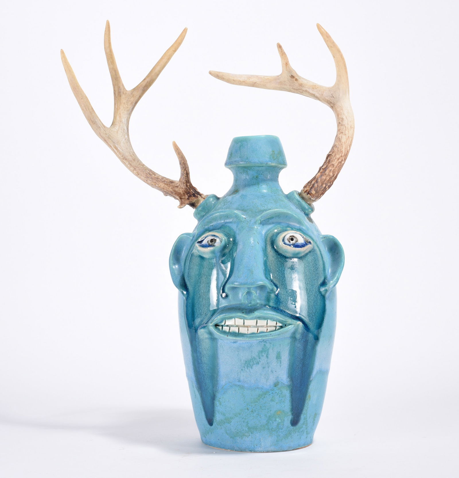 Randy Tobias Folk Pottery Face Jug (1 of 2)