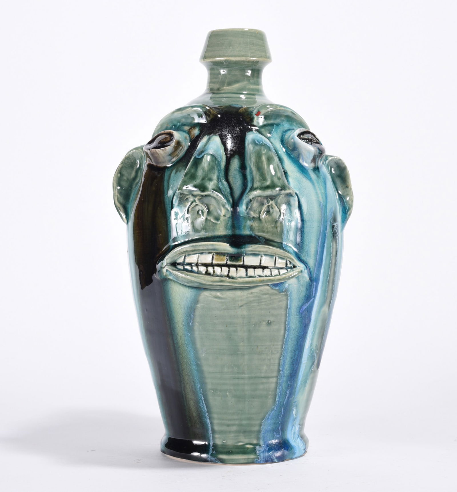 Randy Tobias Folk Pottery Face Jug (1 of 3)