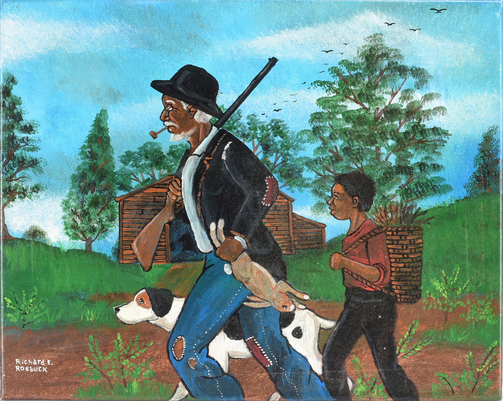 Richard Roebuck Folk Art Painting (1 of 2)