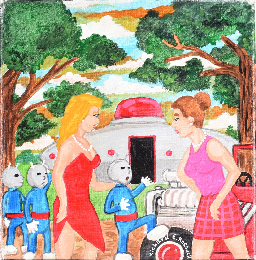 Richard Roebuck Folk Art Painting (1 of 2)