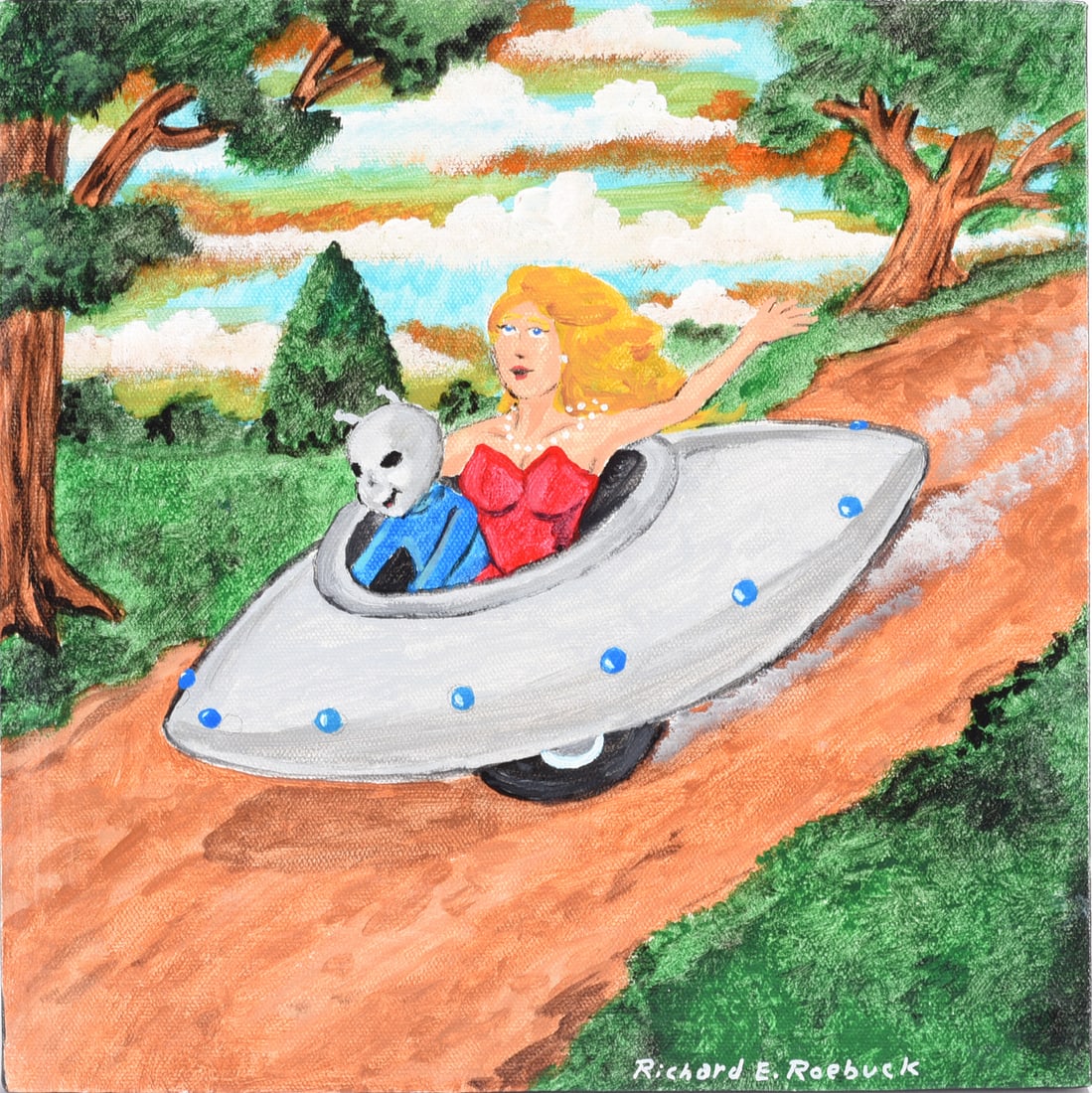 Richard Roebuck Folk Art Painting (1 of 2)
