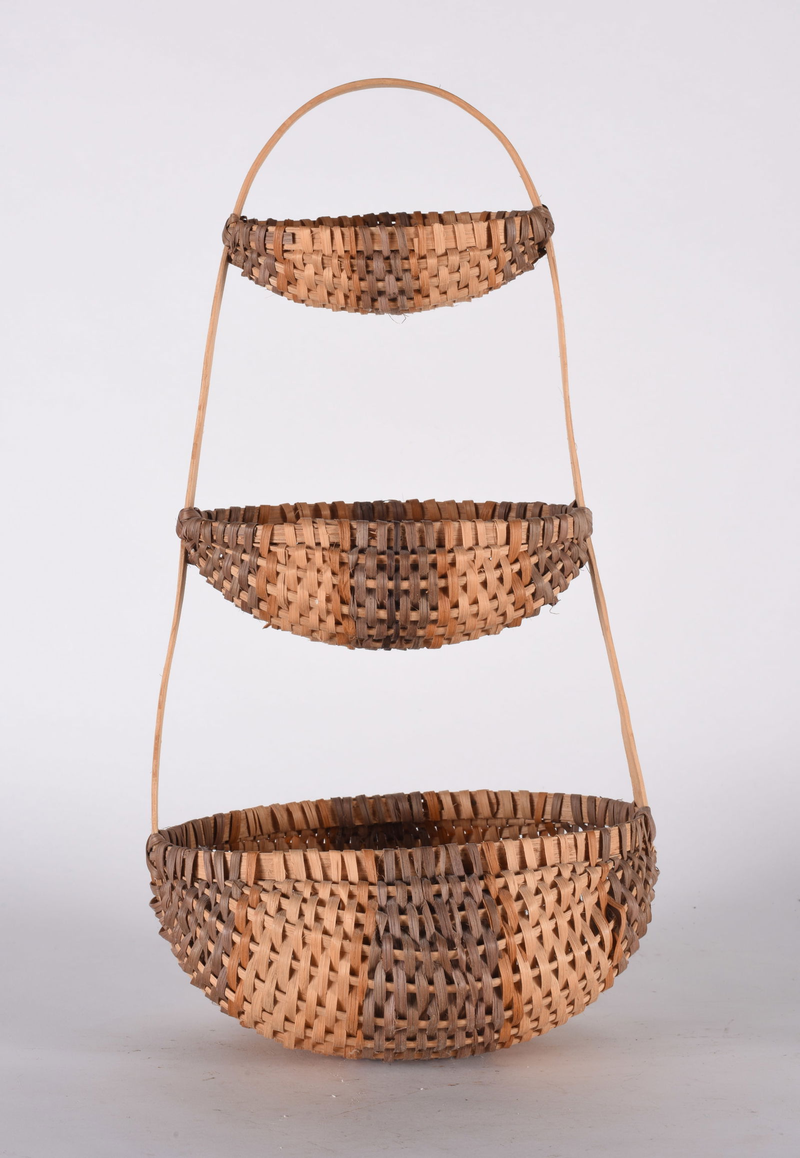 Tripple Hanging Basket Native American ca. 1980: Tripple Hanging Basket Native American ca. 1981