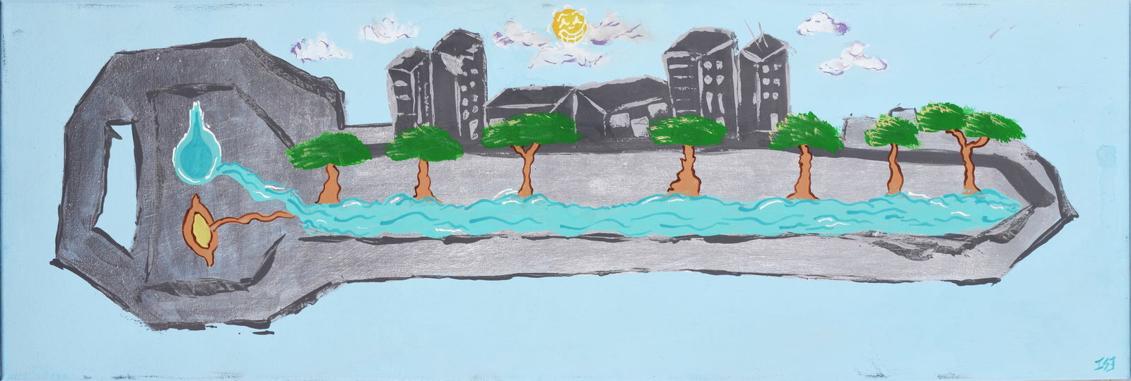 Jakym Clark (Isa) Outsider Art Painting (1 of 2)