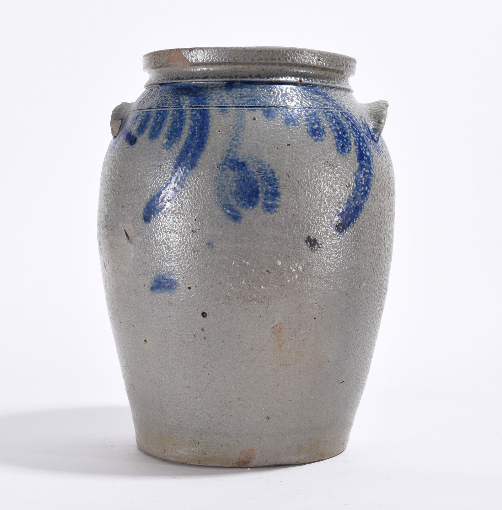 Virginia Blue Decorated Stoneware Jar ca. 1860 (1 of 6)