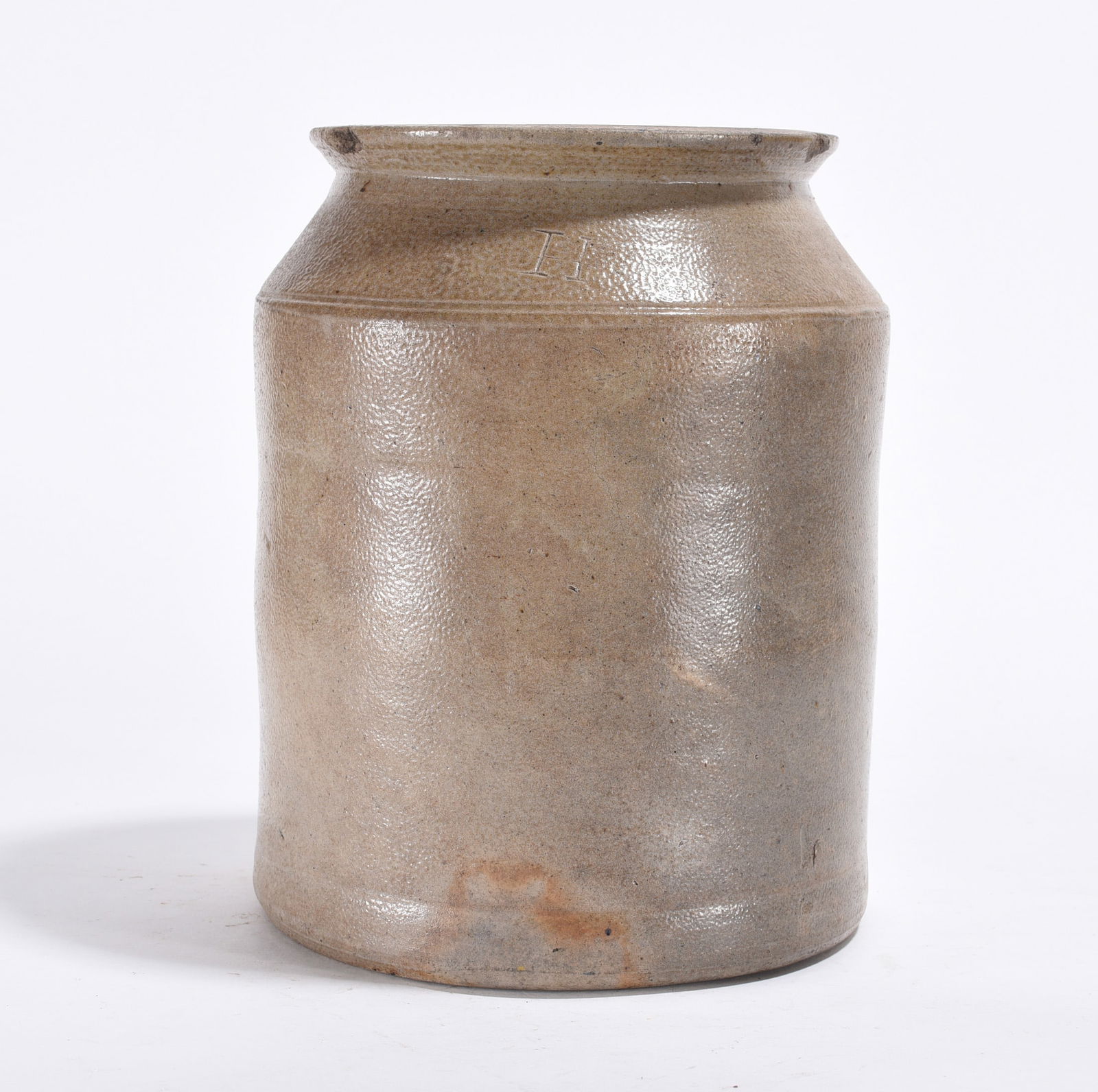 Mid Atlantic Stoneware Jar signed H ca. 1860 (1 of 4)