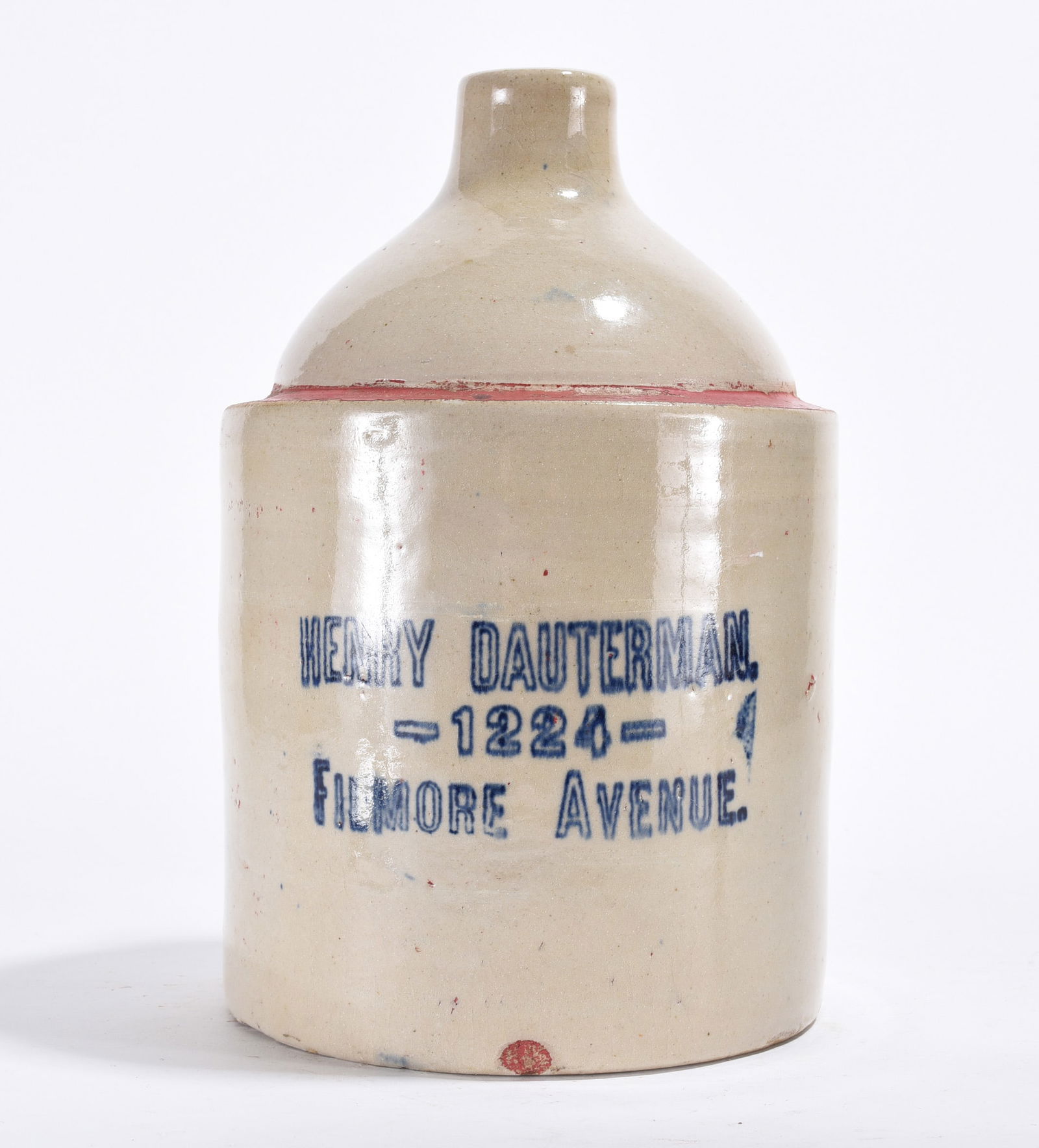 Henry Dauterman Buffalo NY Stoneware Jug (1 of 3)