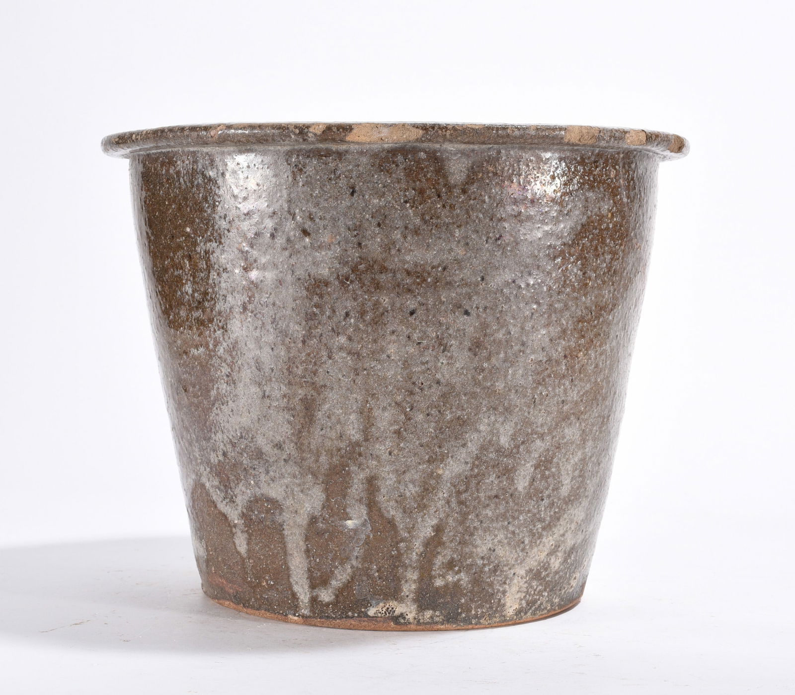 Catawba Valey Alkaline Glaze Cream Riser ca. 1860: Catawba Valey Alkaline Glaze Cream Riser ca. 1861