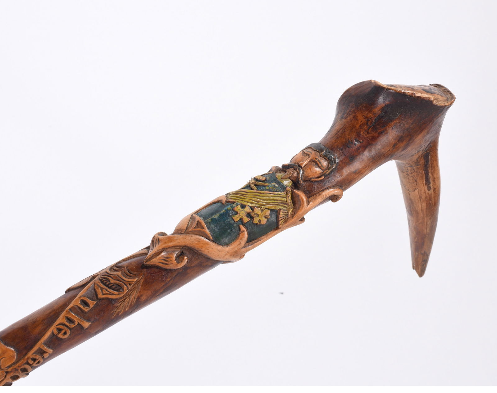 Folk Art Painted Cane ca. 1900 (1 of 8)