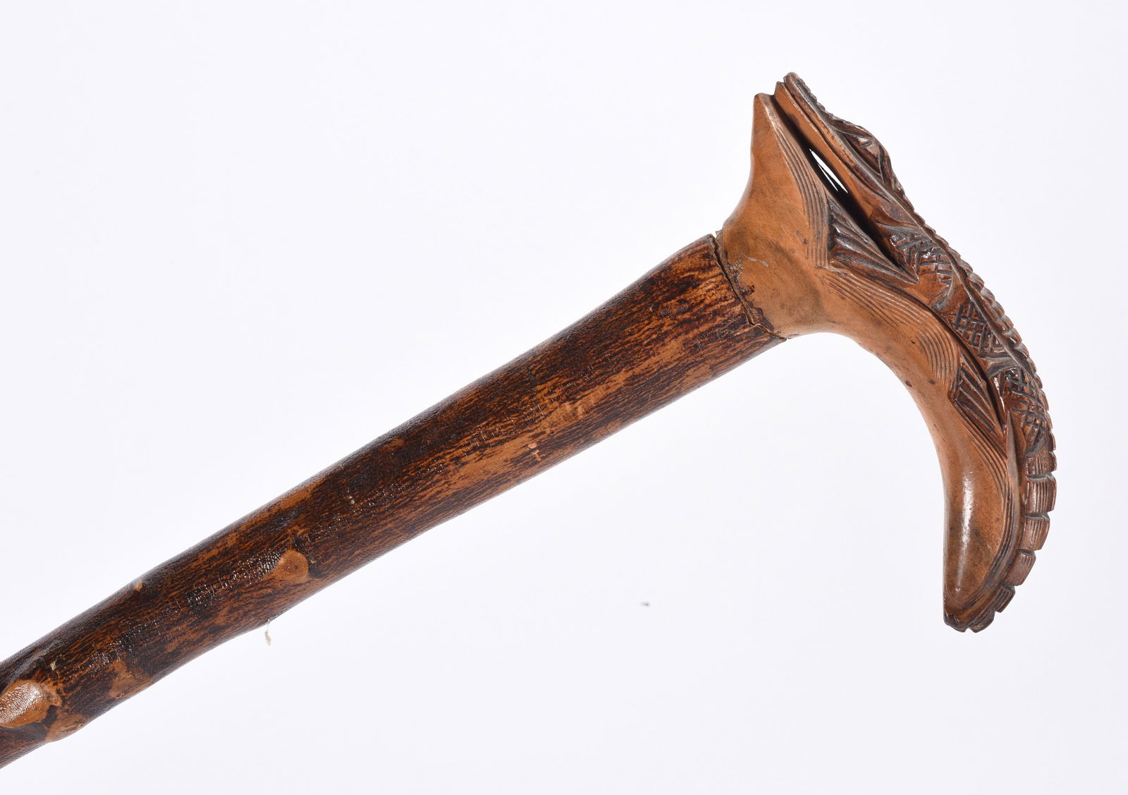 Alligator Folk Art Carved Cane ca. 1900 (1 of 6)