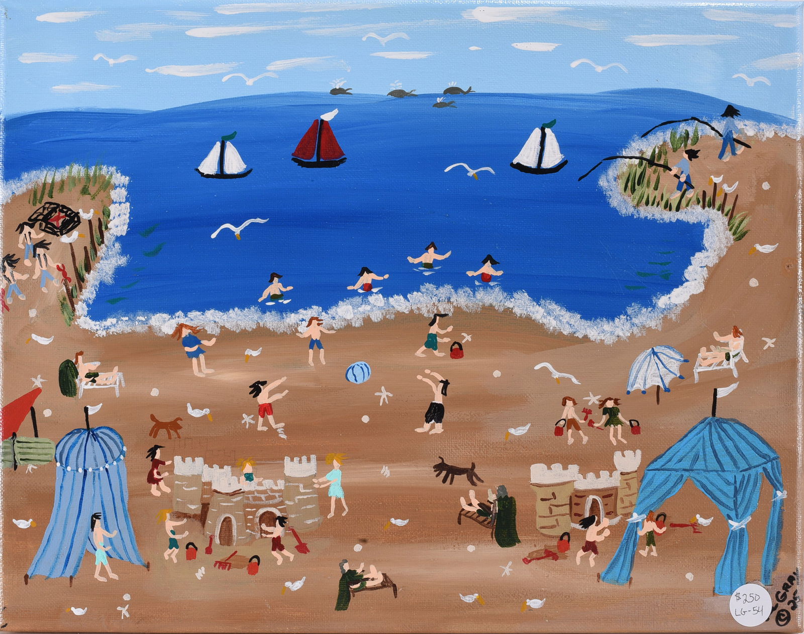 Lee Gray Folk Art Painting (1 of 2)