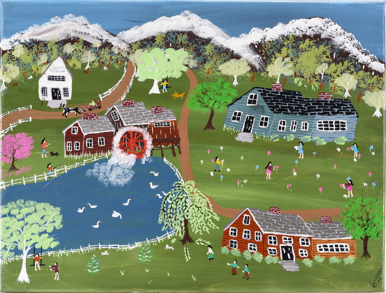 Lee Gray Folk Art Painting (1 of 2)