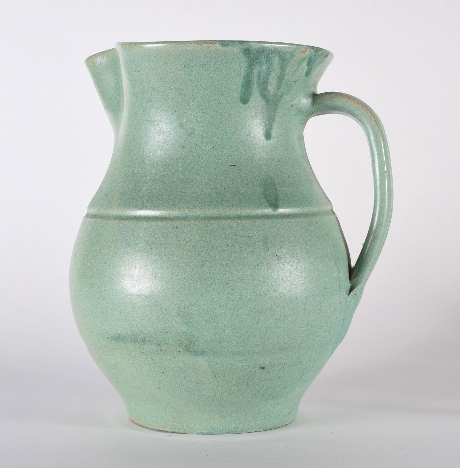 ML Owens Pottery Pitcher Rare Glaze (1 of 3)