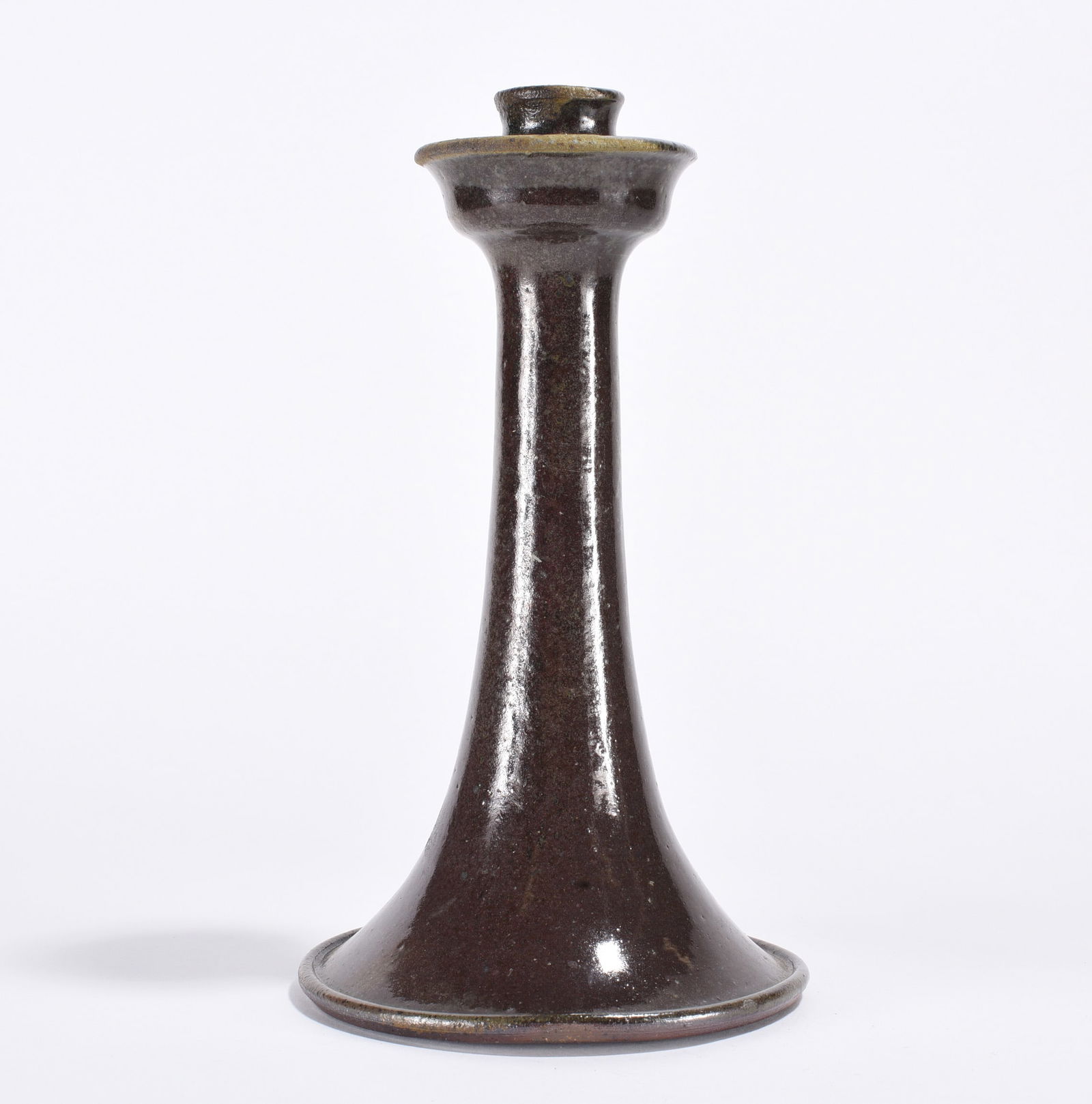 North Carolina Pottery Candelstick (1 of 3)