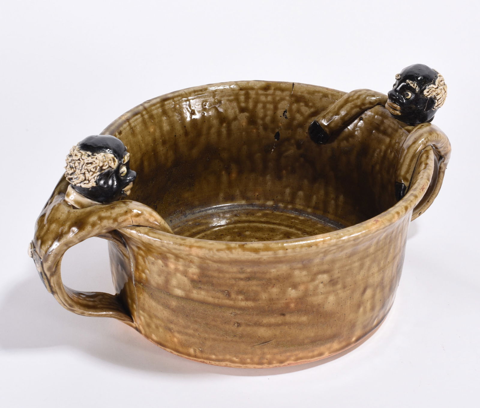 Wilford Dean Folk Pottery Figural Bowl (1 of 3)