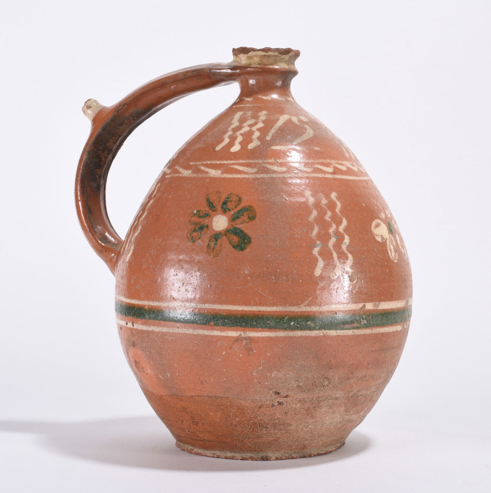 European Pottery Jug ca. 1850 (1 of 3)