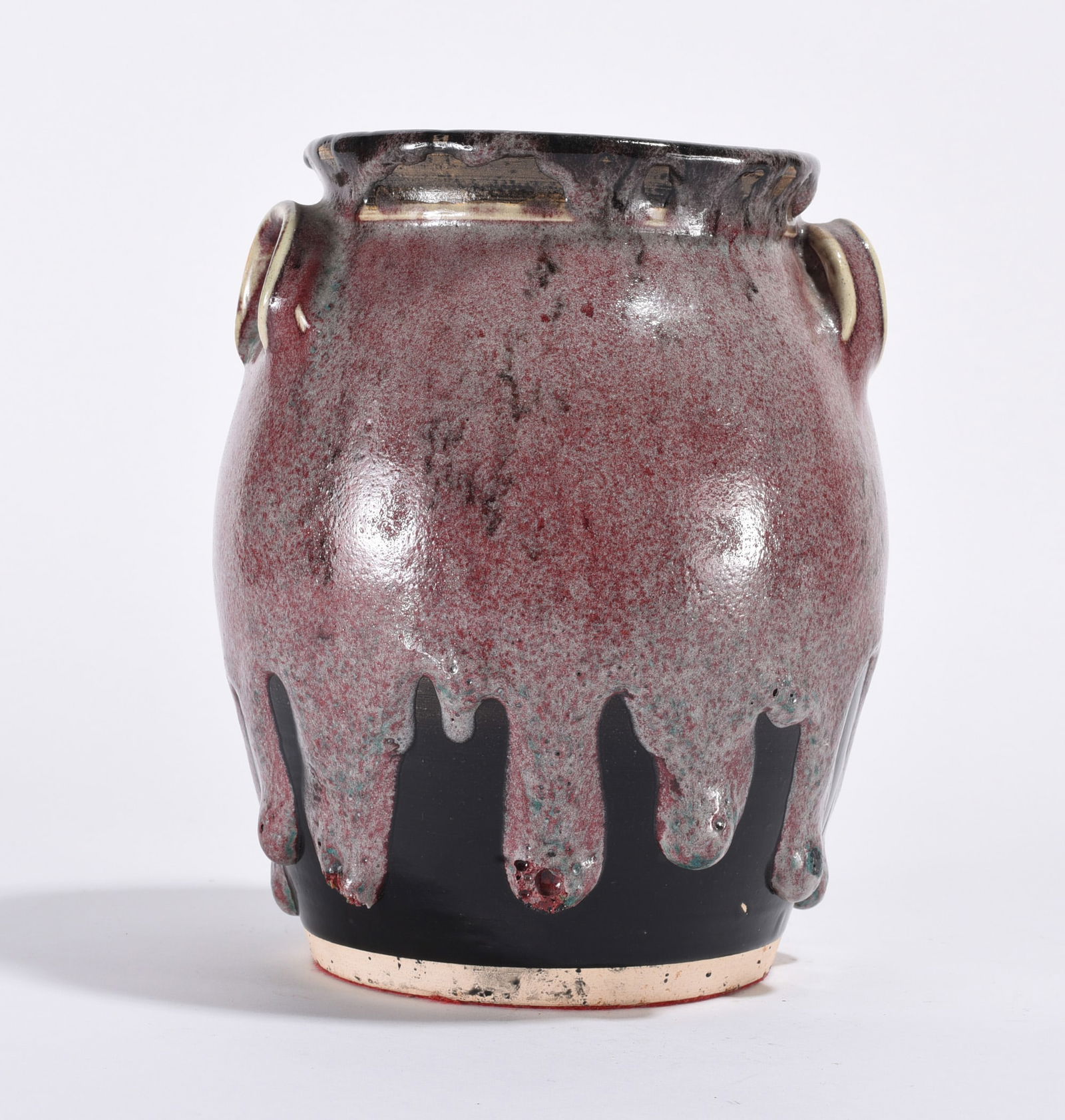 North Carolina Pottery Jar with Great Glaze Drips: North Carolina Pottery Jar with Great Glaze Drips
