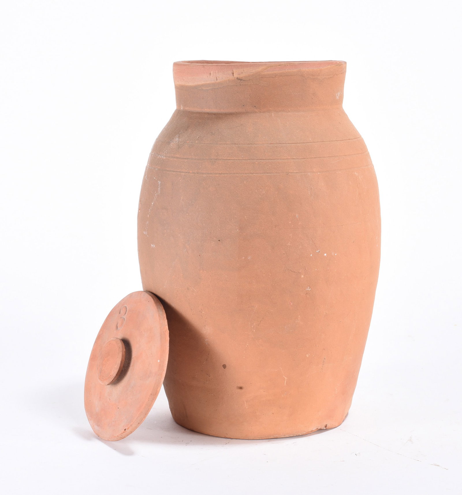 Brown Family North Carolina Pottery Lidded Jar ca. 1900 (1 of 3)