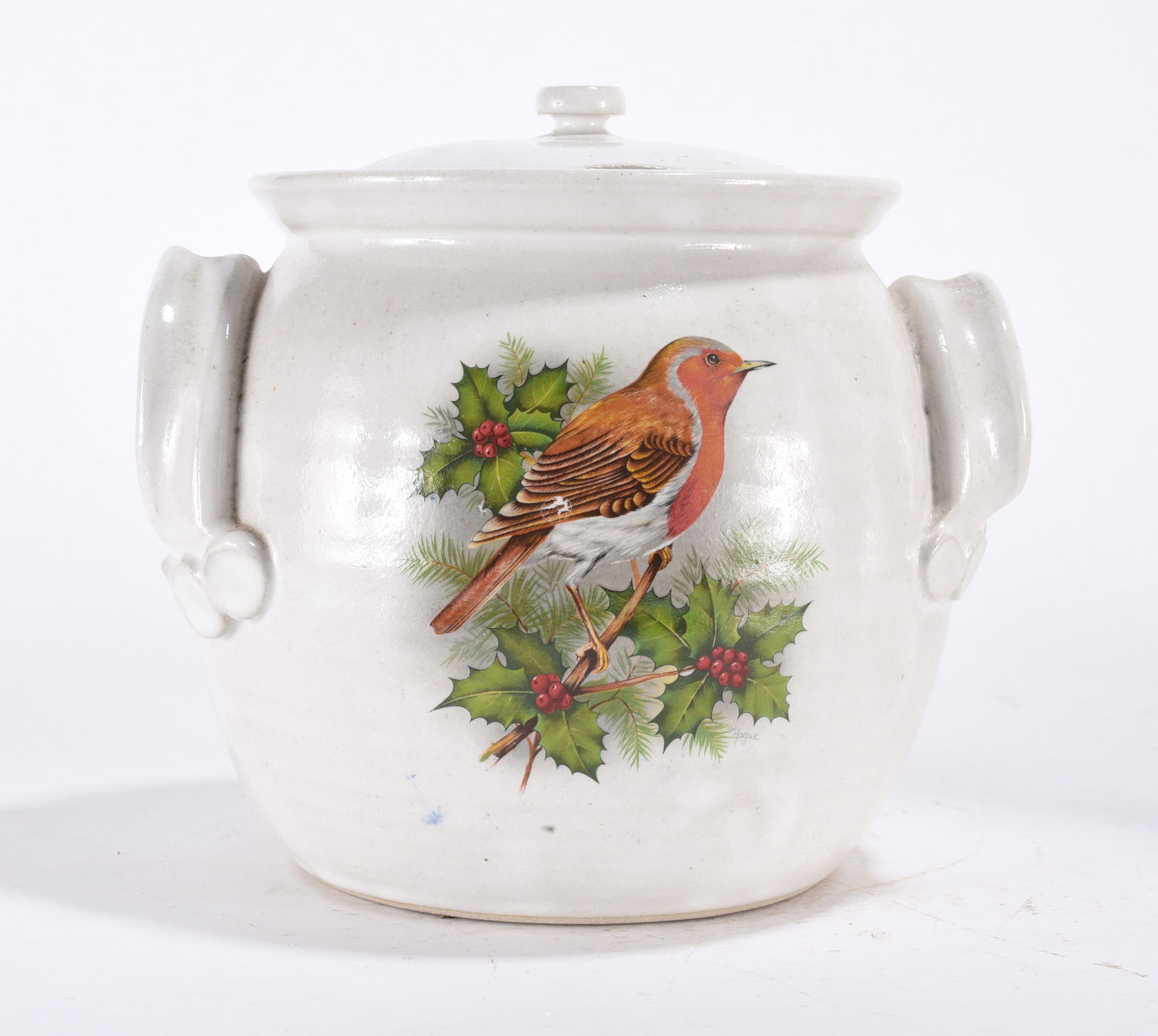 North Carolina Pottery Cookie Jar with Transfer (1 of 3)