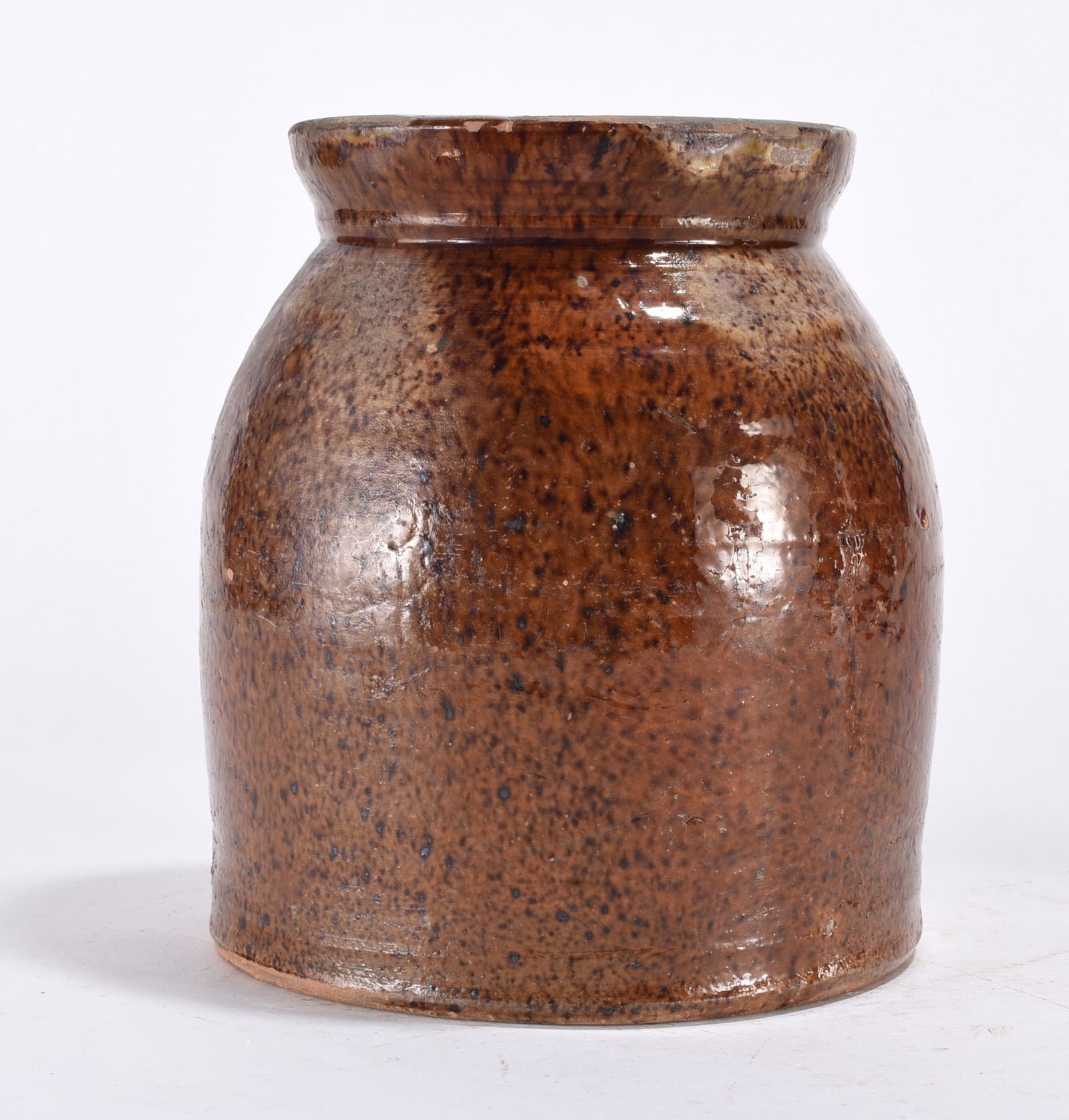 Redware New England Pottery Jar ca. 1870 (1 of 3)