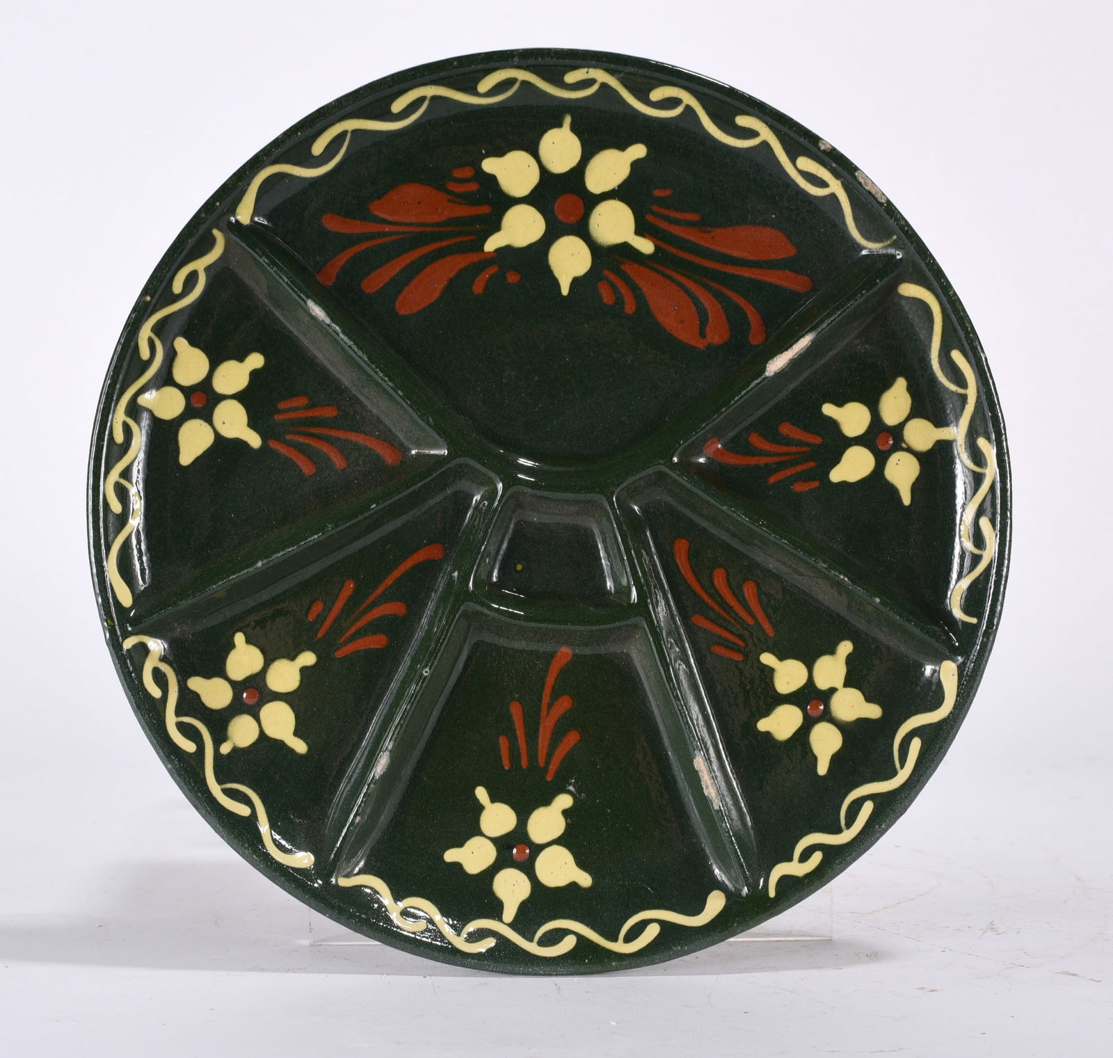 Slip Decorated Dinner Plate ca. 1880 (1 of 2)