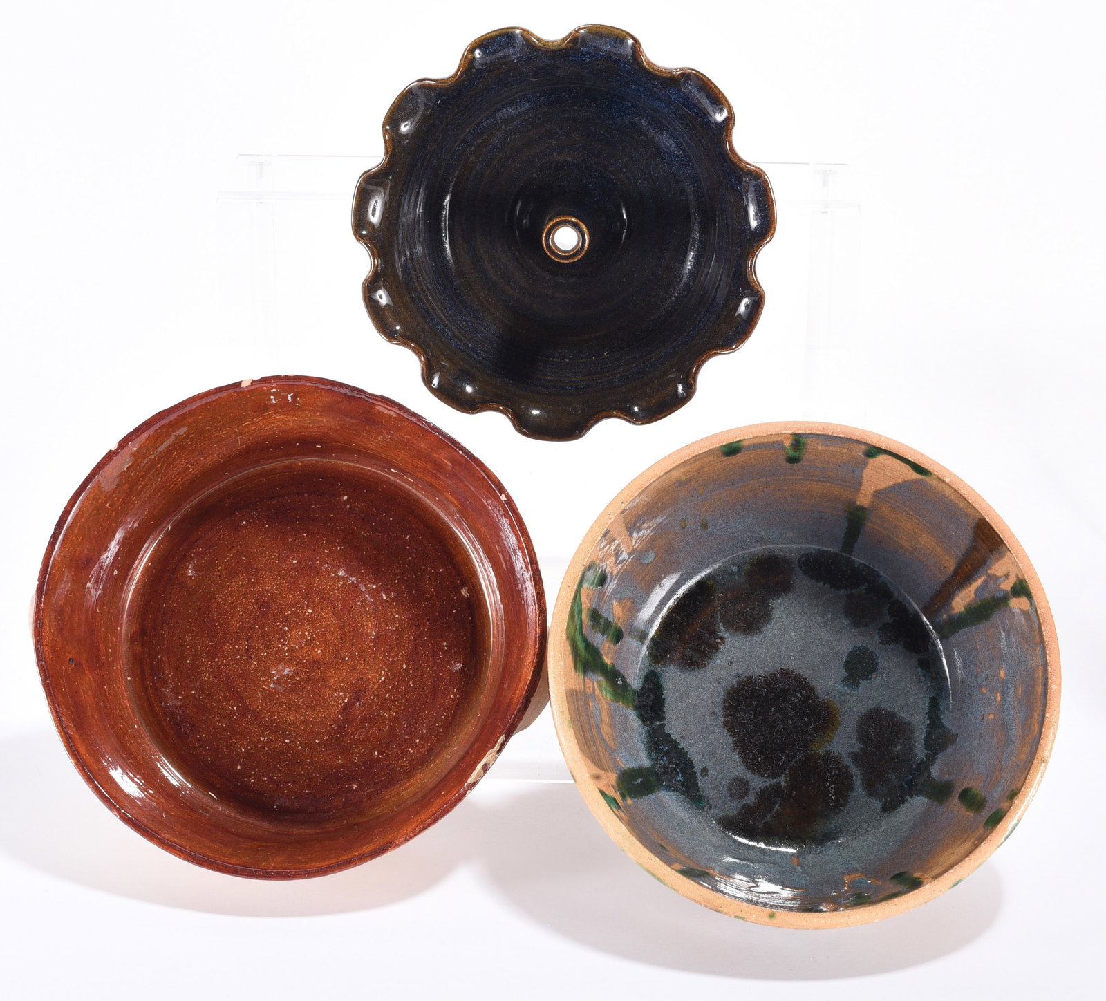 Group of NC Pottery Bowls and Pie Plates (1 of 2)