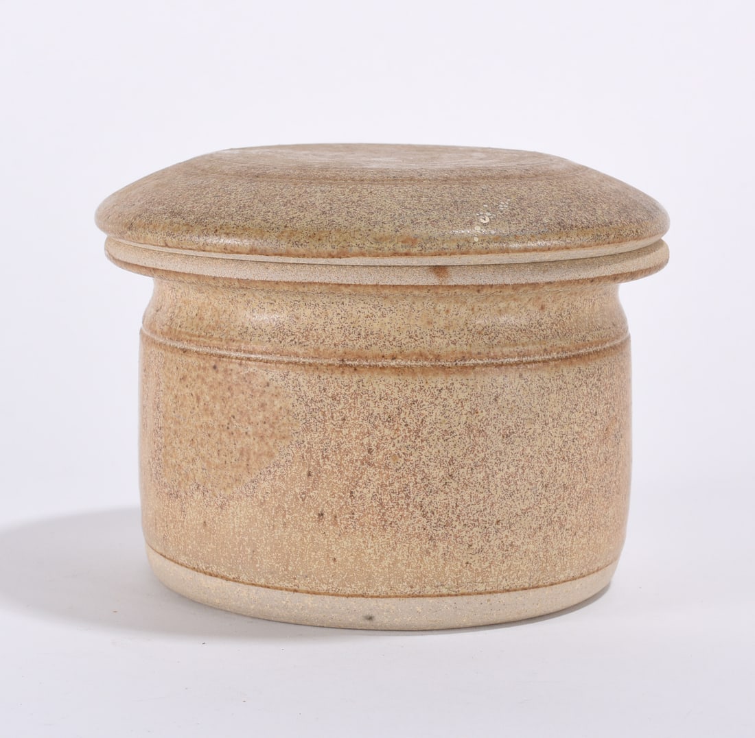 Studio Pottery Small Lidded Vase (1 of 3)